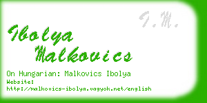 ibolya malkovics business card